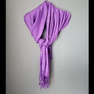 2/$13 Purple Pashmina Scarf Wrap w/Fringe